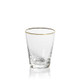 Negroni Hammered Glasses with Gold Rim 