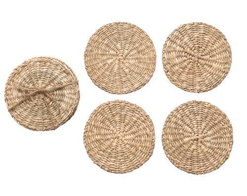 Hand - Woven Seagrass Coaster Set of Four 